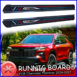 2Pcs Running Boards Nerf Bar Side Step Fits for Chevrolet Traverse 2024-2027 2Pcs Running Boards Nerf Bar Side Step Fits for Chevrolet Traverse 2024-2027