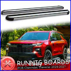 2Pcs Running Boards Nerf Bar Side Step Fits for Chevrolet Traverse 2024-2027