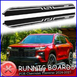2Pcs Running Boards Nerf Bar Side Step Fits for Chevrolet Traverse 2024-2027