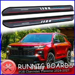 2Pcs Running Boards Nerf Bar Side Step Fits for Chevrolet Traverse 2024-2027