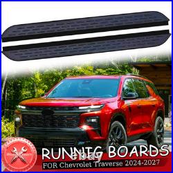 2Pcs Running Boards Nerf Bar Side Step Fits for Chevrolet Traverse 2024-2027