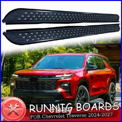 2Pcs Running Boards Nerf Bar Side Step Fits for Chevrolet Traverse 2024-2027