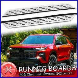 2Pcs Running Boards Nerf Bar Side Step Fits for Chevrolet Traverse 2024-2027