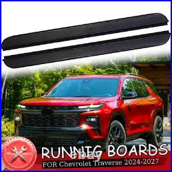 2Pcs Running Boards Nerf Bar Side Step Fits for Chevrolet Traverse 2024-2027