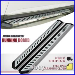 2Pcs Side Step Fit for Chevy Silverado Crew Cab 2019-2025 Running Board Nerf Bar