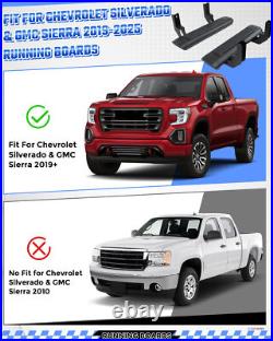 2X Side Steps Running Boards for 2019-2025 Chevy Silverado & GMC Sierra Durable