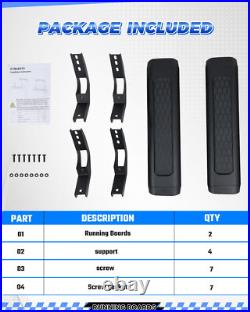 2X Side Steps Running Boards for 2019-2025 Chevy Silverado & GMC Sierra Durable