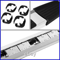 2pcs 6step Bar Running Board For 19-20 Gmc Sierra Chevy Silverado 1500 Crew Cab