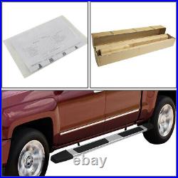 2pcs 6step Bar Running Board For 19-20 Gmc Sierra Chevy Silverado 1500 Crew Cab