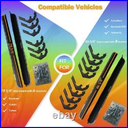 2pcs Running Boards Side Steps Fit For Chevrolet Suburban 2015-2020 Nerf Bar 86