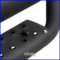 3 Black Round DROP Step Bar Running Board for 07-19 Silverado Sierra Crew Cab