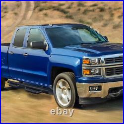 3 Black Round DROP Step Bar Running Board for 07-19 Silverado/Sierra Ext Cab