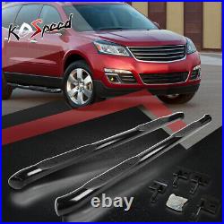 3 Black Round Running Board Side Step Bar for 09-17 Chevy Traverse/GMC Acadia