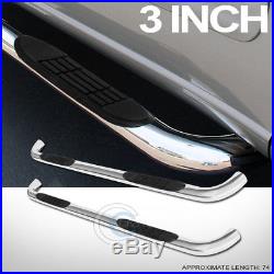 3 Chrome Side Step Bars Running Boards Jl 88-00 Chevy Gmc C10 C/k Extended Cab