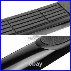 3 Round Tube Coated Step Bar Running Boards for Silverado Sierra Crew Cab 00-19