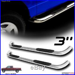 3 S/S Chrome Side Step Bars Running Boards Jl 88-00 Chevy GMC C10 C/K Ext Cab