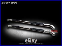 3 S/S Chrome Side Step Nerf Bars Running Boards 07-18 Chevy Silverado Crew Cab