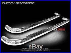 3 S/S HD Chrome Side Step Nerf Bar Running Board 99-18 Silverado/Sierra Reg Cab