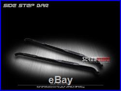 3 Tube Blk HD Side Step Nerf Bars Running Boards 07+ Silverado/Sierra Crew Cab