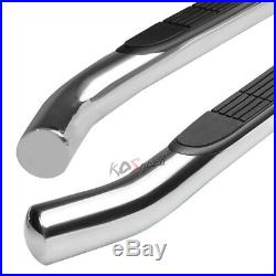 3Chrome Round Bolt-on Side Step Bar Running Board for 09-17 Traverse/GMC Acadia