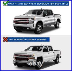 4.3 Inches Running Boards Compatible with 2019-2026 Chevy Silverado/Sierra 1500