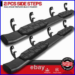 4.3 Running Board FOR 15-24 Colorado/Canyon Crew Cab Curved Bar Truck Step BLK