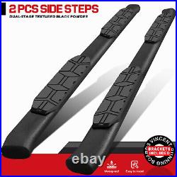 4.3 Running Board FOR 15-24 Colorado/Canyon Crew Cab Curved Bar Truck Step BLK