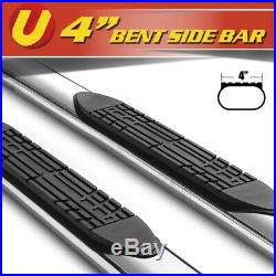 4 Bent Oval Nerf Bars Running Boards For 2015-2020 GMC Canyon Extended Cab