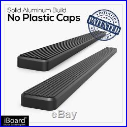 4 Black iBoard Running Boards Nerf Bars Fit 07-18 Silverado/Sierra Double Cab