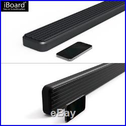 4 Black iBoard Running Boards Nerf Bars Fit 07-18 Silverado/Sierra Double Cab