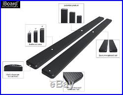 4 Black iBoard Running Boards Nerf Bars Fit 99-16 Silverado/Sierra Regular Cab