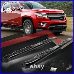 4 (CURVED OVAL TUBE) Step Bar Running Boards for 15-20 Colorado Canyon Crew Cab