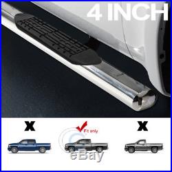 4 Chrome Side Step Nerf Bars Rail Running Boards 07-18 Chevy Silverado Ext Cab