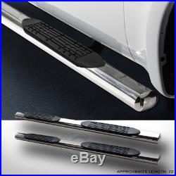 4 Chrome Side Step Nerf Bars Rail Running Boards 07-18 Chevy Silverado Ext Cab