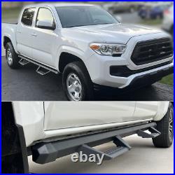 4 Drop BLK Running Boards Fit 2015-2026 Colorado/Canyon Crew Cab Nerf Bar BCKA