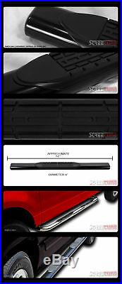 4 HD Black Side Step Nerf Bars Rail Running Boards 07+ Chevy Silverado Reg Cab