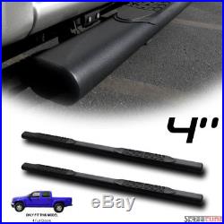 4 Matte Black Oval Side Step Nerf Bars Running Board 04-12 Colorado/Canyon Crew