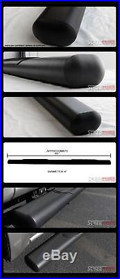 4 Matte Black Oval Side Step Nerf Bars Running Board 04-12 Colorado/Canyon Crew