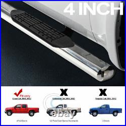 4 Oval Chrome Side Step Nerf Bars Rail Running Board 04-12 Colorado/Canyon Crew