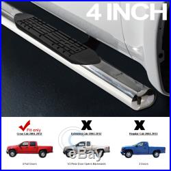 4 Oval Chrome Side Step Nerf Bars Rail Running Board 04-12 Colorado/canyon Crew
