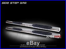 4 Oval SS Side Step Nerf Bars Rail Running Boards 99-18 Silverado Extended Cab