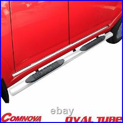 4 Running Boards Pickup Nerf Bar For 07-18 Chevy Silverado/Sierra Crew Cab Oval