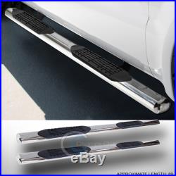 4 Ss Chrome Side Step Nerf Bars Running Boards 01-18 Chevy Silverado Crew Cab