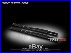 4 Tube Blk Side Step Nerf Bars Rail Running Boards 99-18 Silverado Extended Cab