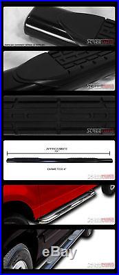 4 Tube Blk Side Step Nerf Bars Rail Running Boards 99-18 Silverado Extended Cab