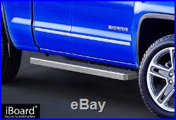 4 iBoard Running Boards Nerf Bars Fit 07-18 Silverado/Sierra Double Cab