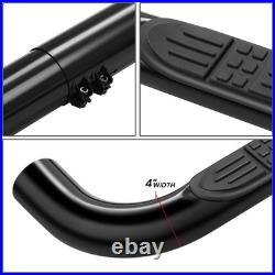 4OD Black Side Step Nerf Bars for 99-09 Silverado Sierra Extended/Crew Cab