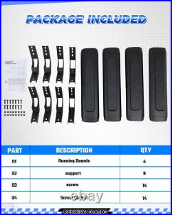 4PCS Side Steps Running Boards For Chevrolet Silverado & GMC Sierra 2019-2025