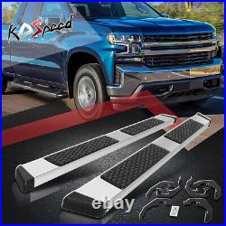 5.5 SS Flat Running Board Side Step Bar for 07-19 Silverado Sierra Extended Cab