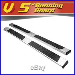 5 Aluminum Nerf Bar Side Steps Boards For 2015-2020 Chevy Colorado Crew Cab